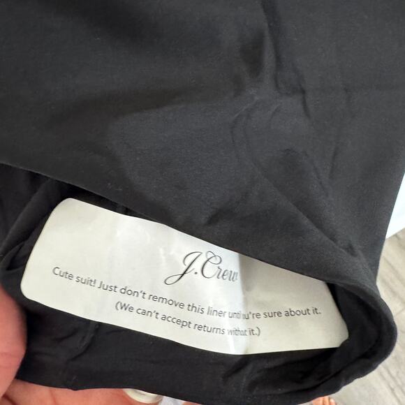 J.Crew Gail Classic Sculpt Swimsuit SZ 4 Black One-Piece Racerback Removable Pad - Picture 8 of 9